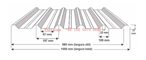 Telha de Zinco Trapezoidal TP 40