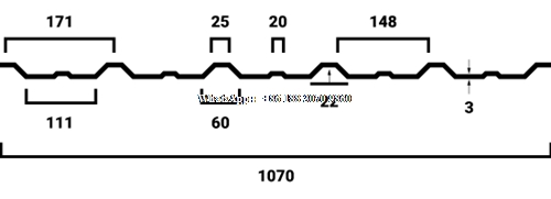 galvanizada trapezio 25
