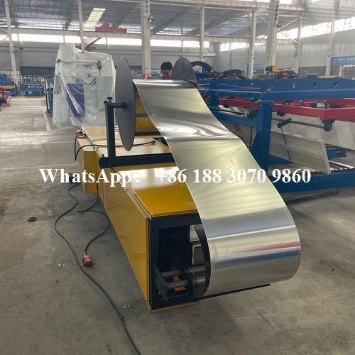 seamless gutter machine decoiler system for metal coil feeding