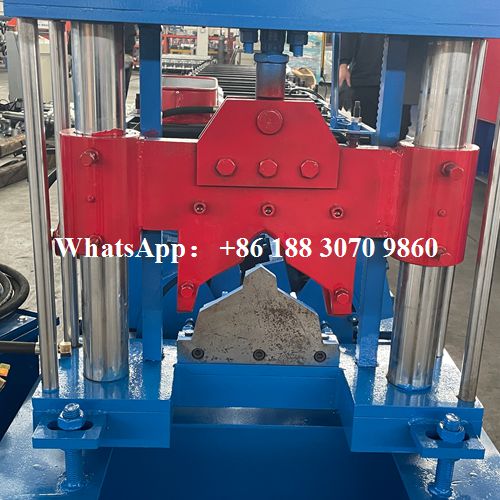 ridge cap roll forming machine tracking shear cutting system
