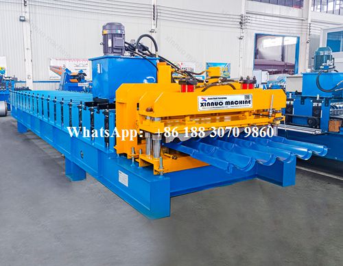 metal roof tile making machine side view production line