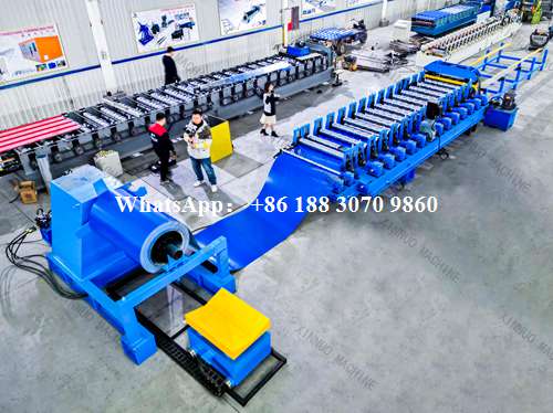 roof tile forming machine hydraulic decoiler system automatic feeding