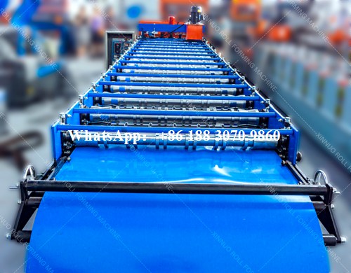 step tile roll forming machine manual feeding hand cutter system