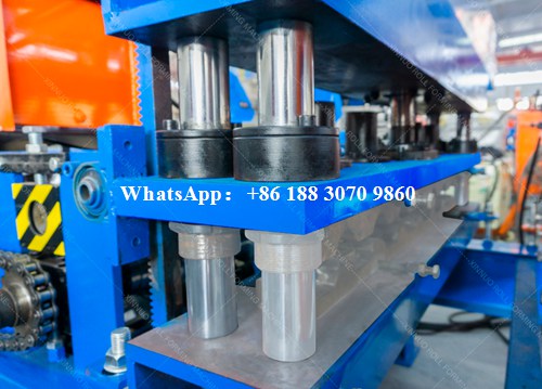 step tile roll forming machine hydraulic guide column cutting head