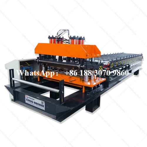 tile forming machine guide column pressing cutting system side view