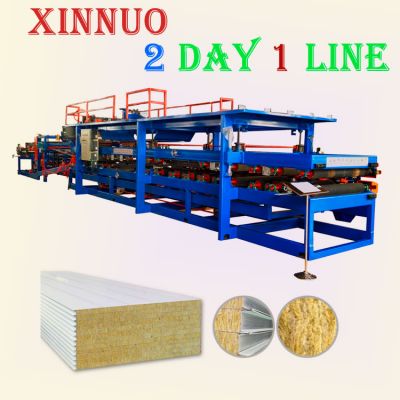 Rock Wool Sandwich Panel Line Mineral Wool Panel Line Fireproof Sandwich Panel